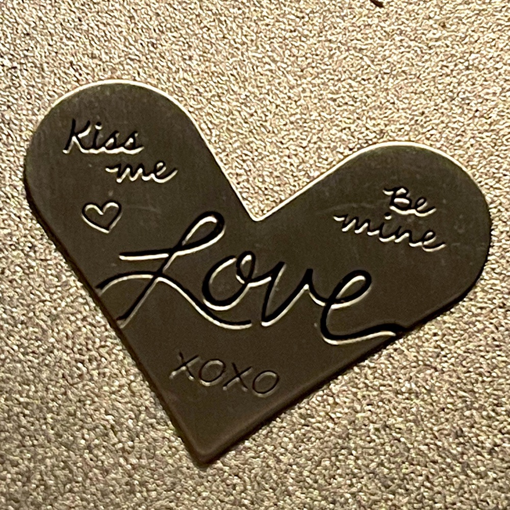🦉💎Origami Owl Large Heart Love Plate Silver Authentic NWOT